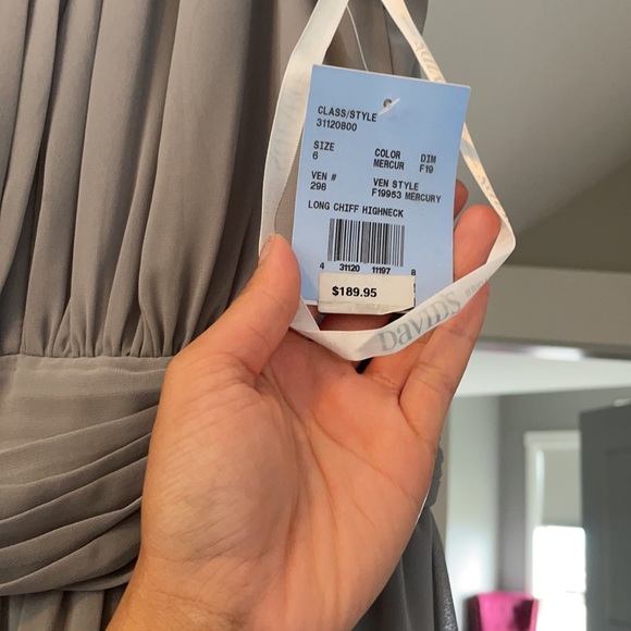 Grey bridesmaids/maxi dress from David’s bridal - Picture 4 of 4